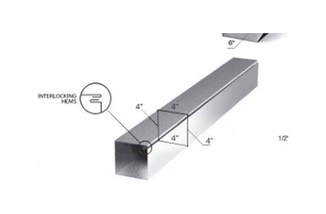 Interlocking formed metal downspout and corner profile